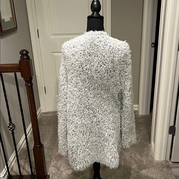 Kensie White Fuzzy Cardigan - Picture 7 of 12